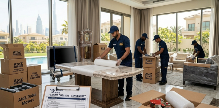 Packing Service in Dubai - AtoZ Dubai Movers Team is packing the Furniture of Luxury Villa, Movers in Al Barsha, Movers in Bur Dubai, Movers in Dubai, Movers in Business Bay, Movers in Downtown, Movers in Dubai Marina, Movers in Dubai Silicon Oasis, Movers in International City, Movers in JLT, Movers in JVC, Movers in Mirdif, Movers in Palm Jumeirah