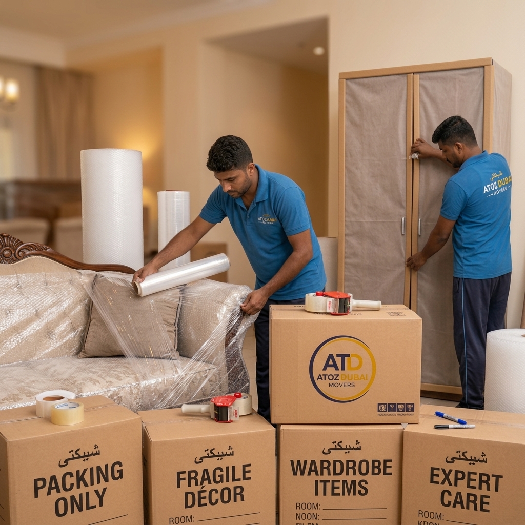 Professional packing materials used by Ajman and RAK movers and packers